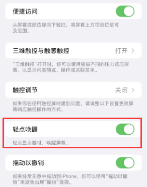 吴中苹果授权维修站分享iPhone轻点无法唤醒怎么办 