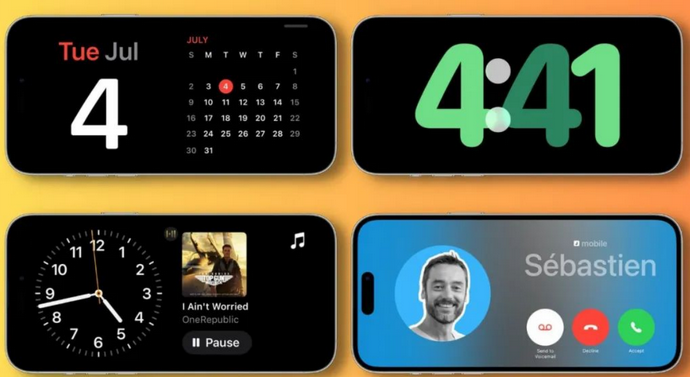 吴中苹果手机维修分享iOS17横屏充电待机显示有什么好处 